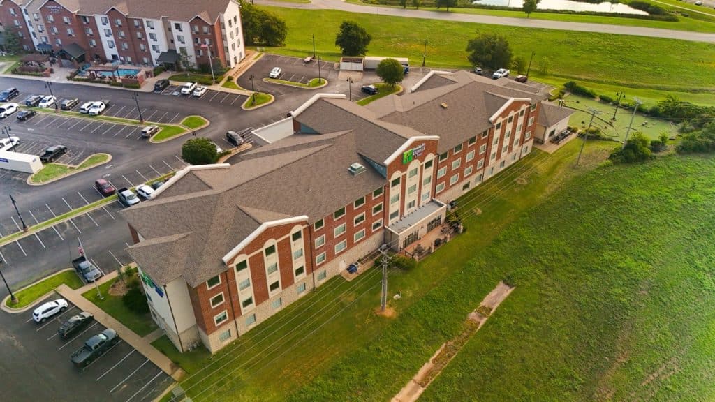 Prestige Roofing commercial roofing project in Broken Arrow, OK for the Holiday Inn